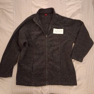 Marsh Landing Full Zip Fleece Jacket Womens Charcoal Gray Size M Outdoor Hiking